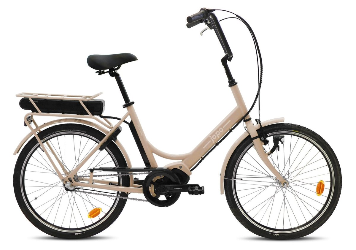 Helkama E - Jopo - Sähkökaupunkipyörät - Hiekka - OneSize = 139cm - 190cm - | Bikexpert