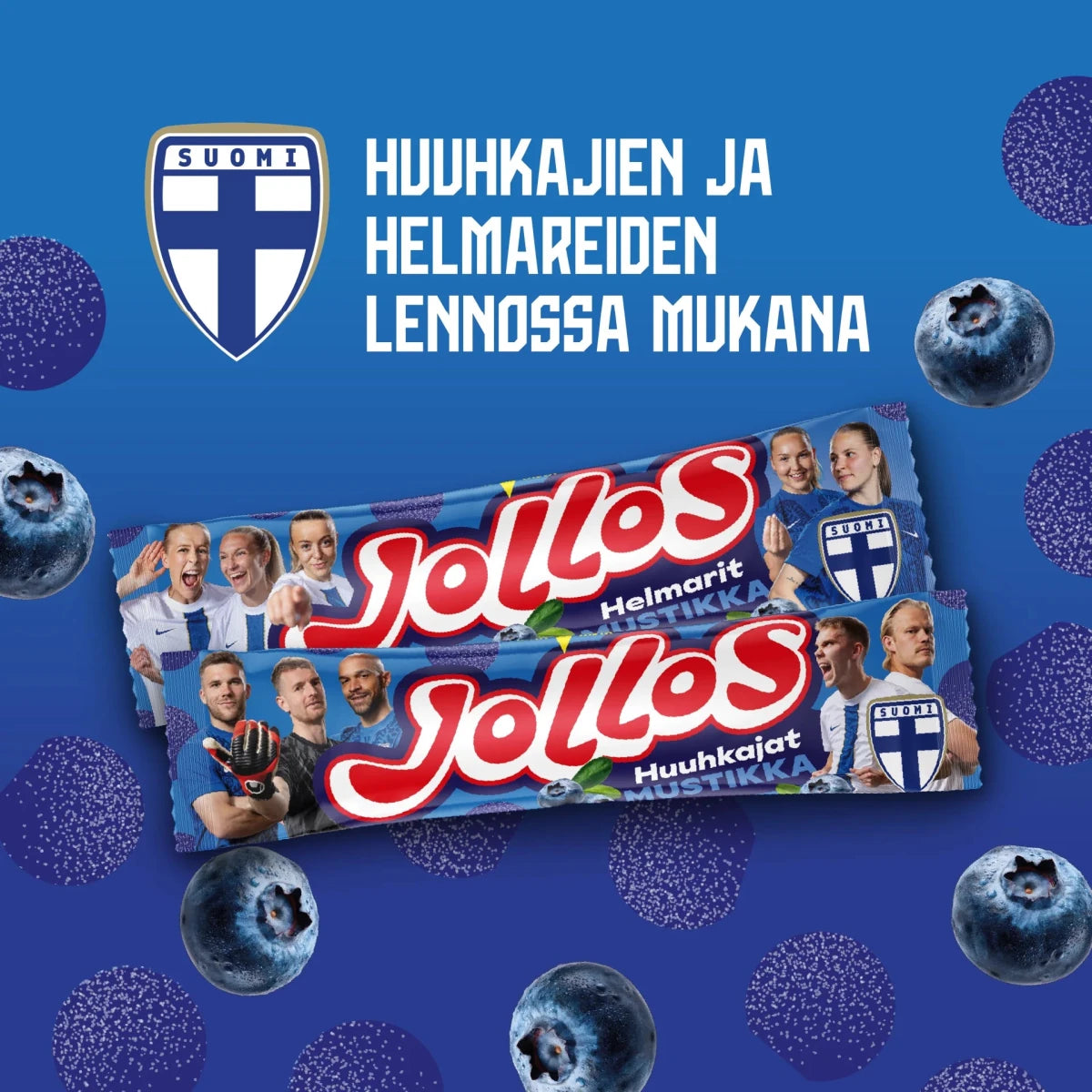 Nosht Jollos Vauhtikarkki - Huuhkajat & Helmarit Mustikka - Energiapatukat - | Bikexpert