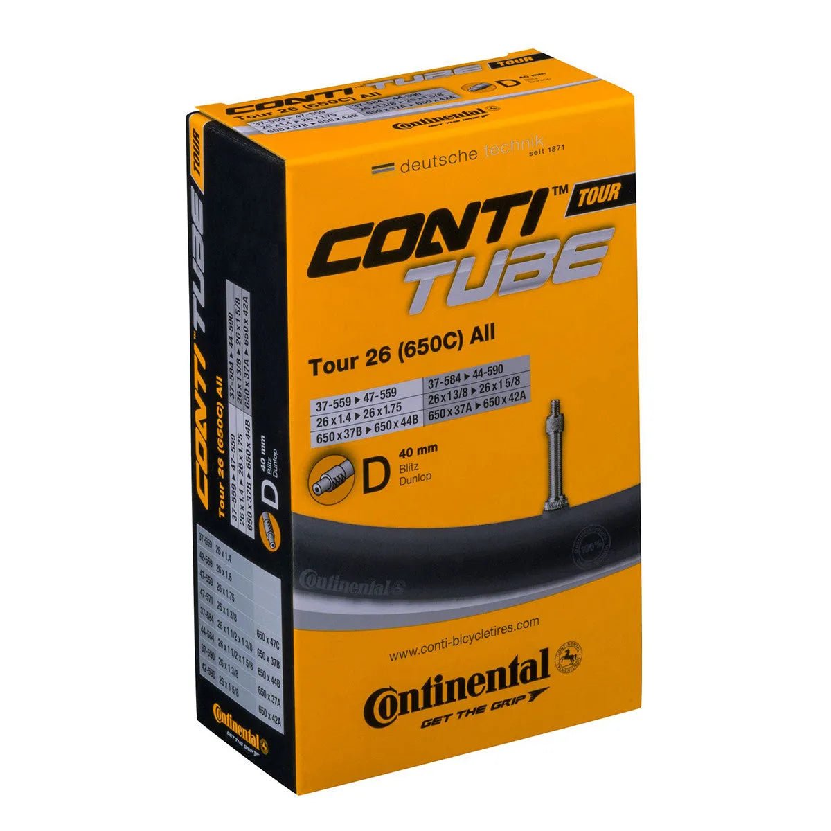 Continental Sisärengas 26" 37/47 - 559/590, dunlop 40mm - Sisärenkaat - 26" - | Bikexpert