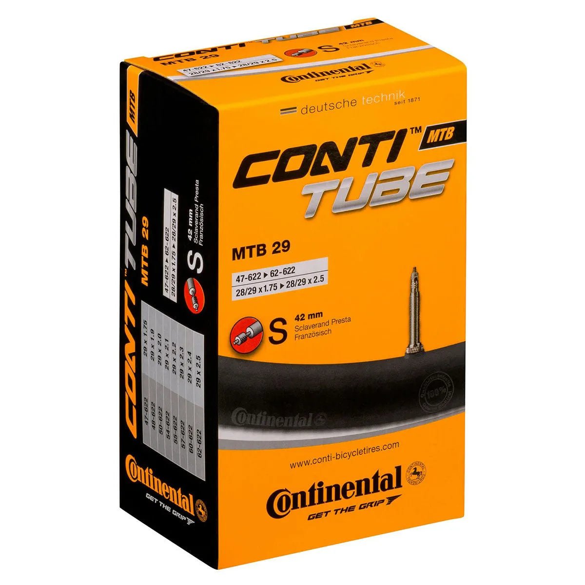 Continental Sisärengas 29" 47/62 - 622, presta 42mm - Sisärenkaat - 29" - | Bikexpert