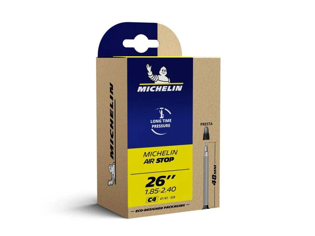 Michelin Airstop tube 26 x 1,85 - 2,40 (47 - 61x559) Presta 48 mm - Sisärenkaat - 26" - | Bikexpert